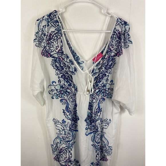 Lilly Pulitzer for Target Kaftan Cover Up/Dress Wavepool Print Beachy Su… - Picture 3 of 7